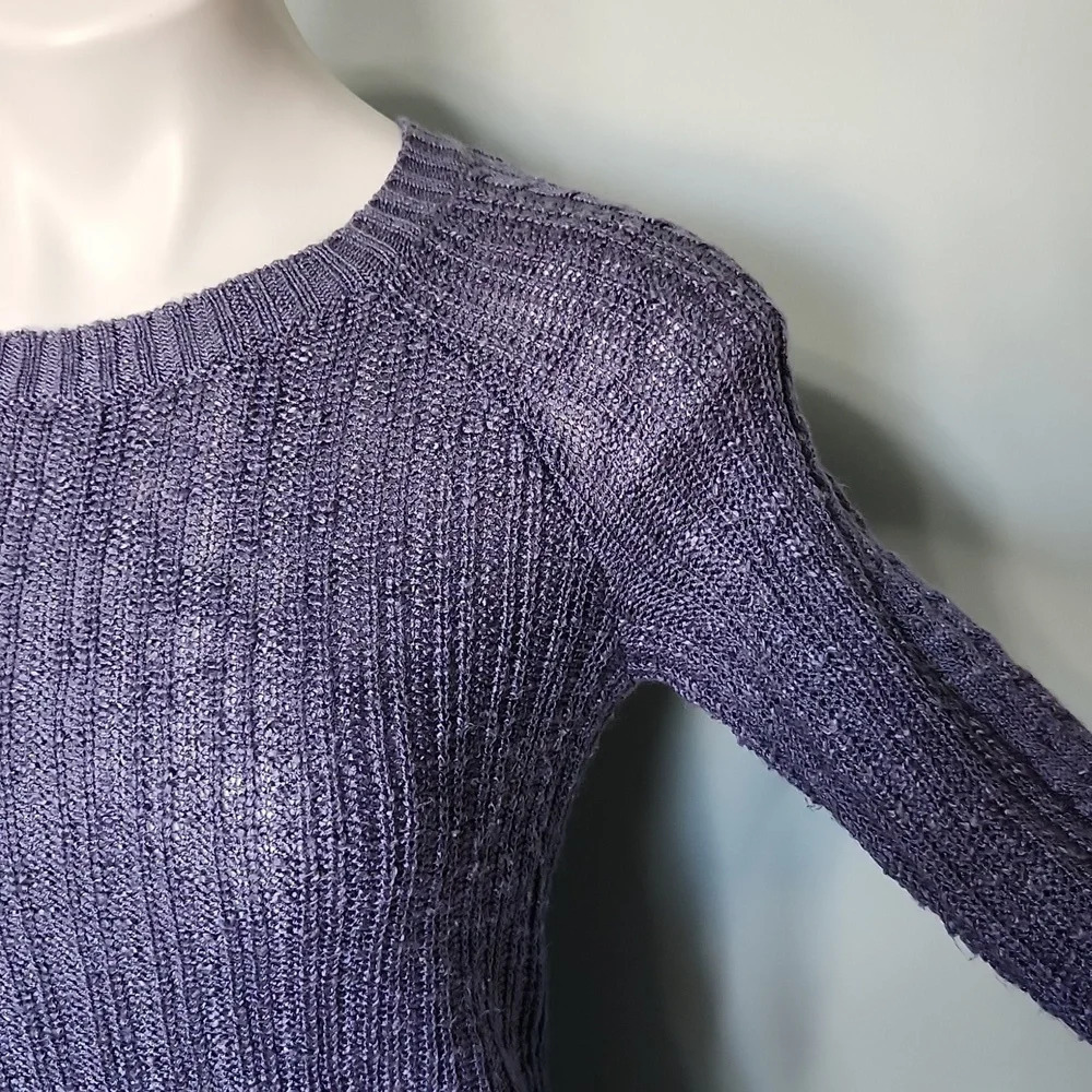 Pink Republic Women’s Slate Blue Knit Sweater - Picture 7 of 14